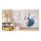 Sticker decorativ, Paun, Roz, 60 cm, 1345STK-1 Sticker decorativ, Paun, Roz, 60 cm, 1345STK-1
