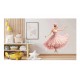 Sticker decorativ, Balerina, Roz, 67 cm, 1346STK