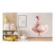 Sticker decorativ, Balerina, Roz, 69 cm, 1346STK-1