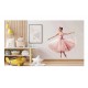 Sticker decorativ, Balerina, Roz, 64 cm, 1346STK-9