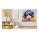 Sticker decorativ, Culori Pastelate, Fata, Albastru, 61 cm, 1347STK