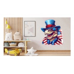 Sticker decorativ, Dinozaur, Rosu, 73 cm, 1348STK-2 Sticker decorativ, Dinozaur, Rosu, 73 cm, 1348STK-2