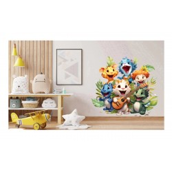 Sticker decorativ, Animale Cantarete, Albastru, 62 cm, 1349STK-4