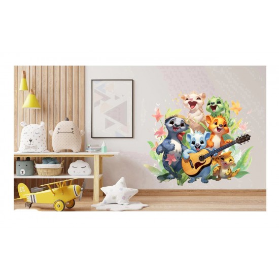 Sticker decorativ, Animale Cantarete, Multicolor, 69 cm, 1349STK-7