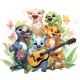 Sticker decorativ, Animale Cantarete, Multicolor, 69 cm, 1349STK-7