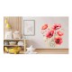 Sticker decorativ, Buchet de Flori Maci, Rosu, 65 cm, 1350STK-1