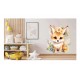 Sticker decorativ, Vulpe, Maro, 68 cm, 1351STK-1