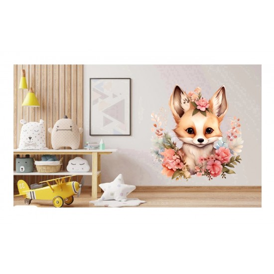 Sticker decorativ, Vulpe, Portocaliu, 64 cm, 1351STK-2 Sticker decorativ, Vulpe, Portocaliu, 64 cm, 1351STK-2