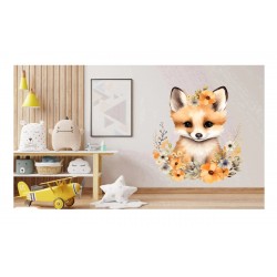 Sticker decorativ, Vulpe, Maro, 68 cm, 1351STK-3