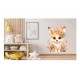 Sticker decorativ, Vulpe, Portocaliu, 66 cm, 1351STK-7