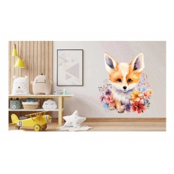Sticker decorativ, Vulpe, Multicolor, 68 cm, 1351STK-8