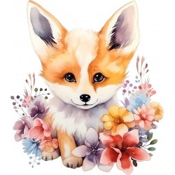 Sticker decorativ, Vulpe, Multicolor, 68 cm, 1351STK-8