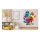 Sticker decorativ, Trandafiri, Multicolor, 74 cm, 1354STK-3