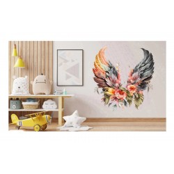 Sticker decorativ, Aripi, Negru, 64 cm, 1355STK-10