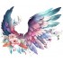 Sticker decorativ, Aripi, Roz, 73 cm, 1355STK-4