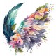 Sticker decorativ, Aripi, Turcoaz, 63 cm, 1355STK-6