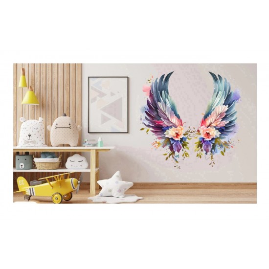 Sticker decorativ, Aripi, Multicolor, 62 cm, 1355STK-7 Sticker decorativ, Aripi, Multicolor, 62 cm, 1355STK-7