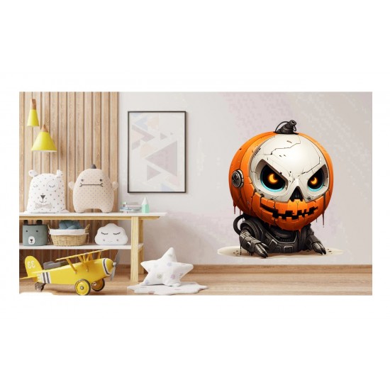 Sticker decorativ, Horror, Portocaliu, 67 cm, 1356STK-1
