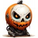 Sticker decorativ, Horror, Portocaliu, 67 cm, 1356STK-1