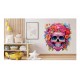 Sticker decorativ, Skull, Roz, 61 cm, 1357STK-4 Sticker decorativ, Skull, Roz, 61 cm, 1357STK-4