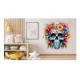 Sticker decorativ, Skull, Turcoaz, 60 cm, 1357STK-7