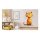 Sticker decorativ, Pisica, Portocaliu, 77 cm, 1358STK-1