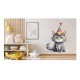 Sticker decorativ, Pisica, Gri, 67 cm, 1358STK-14 Sticker decorativ, Pisica, Gri, 67 cm, 1358STK-14