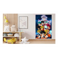 Sticker decorativ, Dragon ball Goku, Portocaliu, 90 cm, 1359STK
