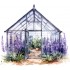 Sticker decorativ, Sera de Lavanda, Mov, 67 cm, 1361STK-4