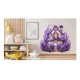 Sticker decorativ, Casa cu Lavanda, Mov, 62 cm, 1361STK-7