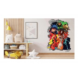 Sticker decorativ, Buburuza, Rosu, 77 cm, 1362STK-1