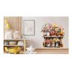 Sticker decorativ, Flori Crizanteme, Roz, 62 cm, 1363STK-2