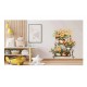 Sticker decorativ, Flori Crizanteme, Portocaliu, 68 cm, 1363STK-7 Sticker decorativ, Flori Crizanteme, Portocaliu, 68 cm, 1363STK-7