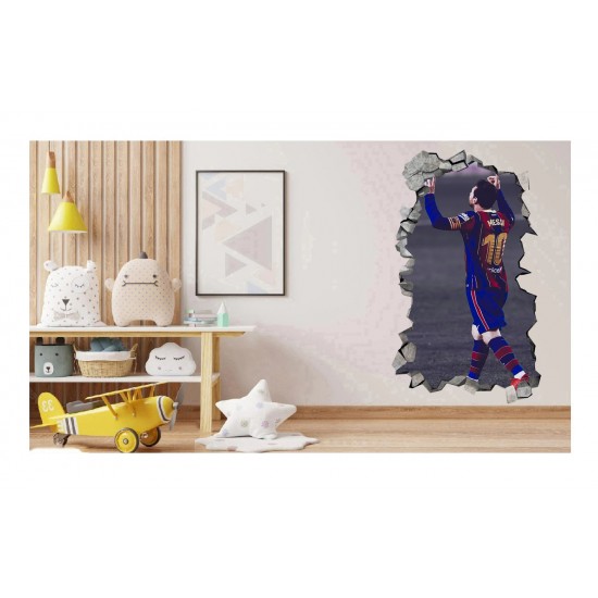Sticker decorativ, Fotbalist, Albastru, 90 cm, 1364STK-3 Sticker decorativ, Fotbalist, Albastru, 90 cm, 1364STK-3