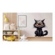 Sticker decorativ, Pisica, Negru, 1366STK-12