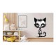 Sticker decorativ, Pisica, Negru, 1366STK-7 Sticker decorativ, Pisica, Negru, 1366STK-7
