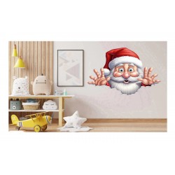 Sticker decorativ, Mos Craciun, Rosu, 1371STK-1 Sticker decorativ, Mos Craciun, Rosu, 1371STK-1