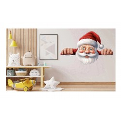 Sticker decorativ, Mos Craciun, Rosu, 1371STK-5 Sticker decorativ, Mos Craciun, Rosu, 1371STK-5