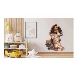Sticker decorativ, Printesa, Negru, 1372STK-13 Sticker decorativ, Printesa, Negru, 1372STK-13
