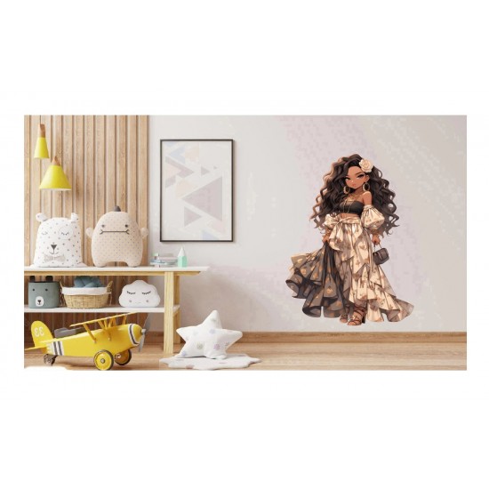 Sticker decorativ, Printesa, Negru, 1372STK-13