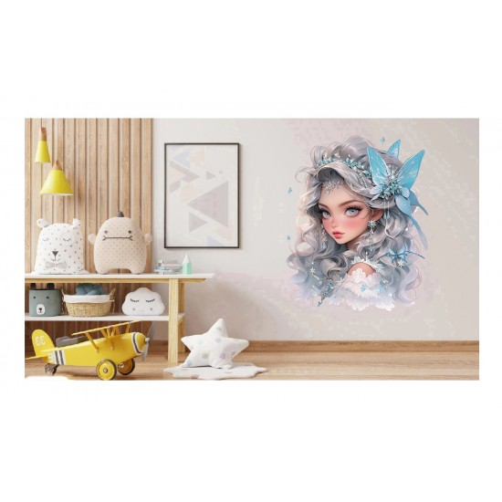 Sticker decorativ, Printesa, Alb, 1374STK-10 Sticker decorativ, Printesa, Alb, 1374STK-10