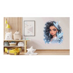Sticker decorativ, Printesa, Negru, 1374STK-11 Sticker decorativ, Printesa, Negru, 1374STK-11