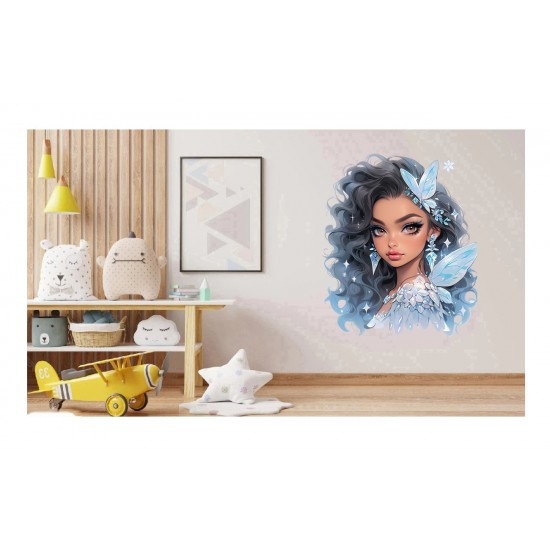 Sticker decorativ, Printesa, Negru, 1374STK-11