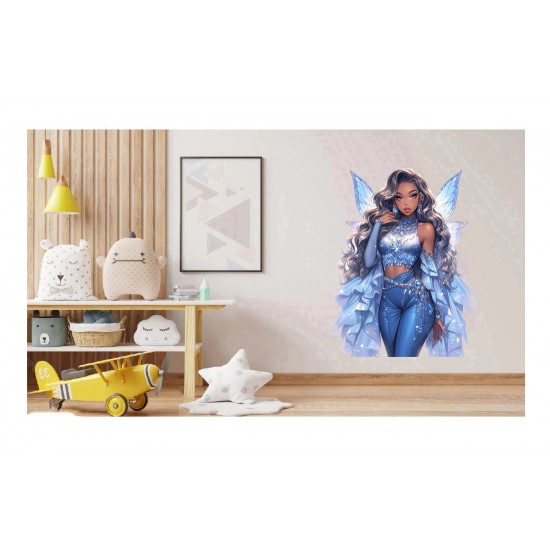 Sticker decorativ, Printesa, Albastru, 1374STK-17 Sticker decorativ, Printesa, Albastru, 1374STK-17