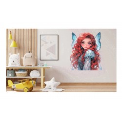 Sticker decorativ, Printesa, Rosu, 1374STK-18 Sticker decorativ, Printesa, Rosu, 1374STK-18