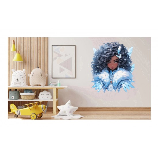Sticker decorativ, Printesa, Albastru, 1374STK-19