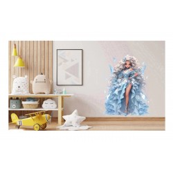 Sticker decorativ, Printesa, Albastru, 1374STK-21 Sticker decorativ, Printesa, Albastru, 1374STK-21