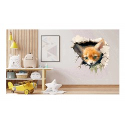 Sticker decorativ, Vulpe, Maro, 1375STK Sticker decorativ, Vulpe, Maro, 1375STK