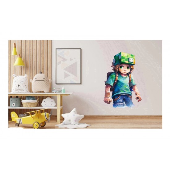 Sticker decorativ, Minecraft, Verde, 1376STK-1
