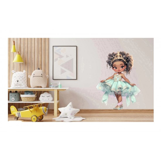 Sticker decorativ, Printesa, Turcoaz, 1378STK-16